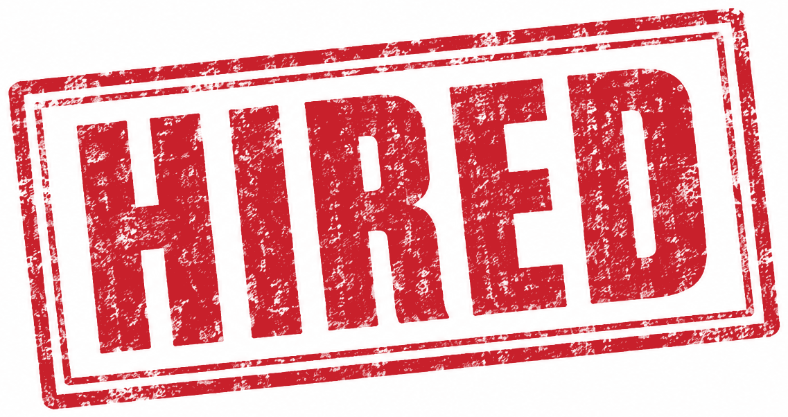 Stamped: hired
